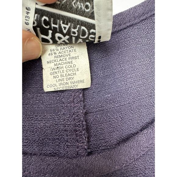 Vintage 90s R&M Richards Maxi Dress Witchy Whimsigoth Purple Women Sm (36" Bust) - Picture 10 of 12